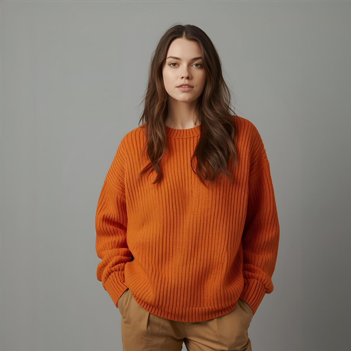 ZAYA | Suéter cómodo naranja